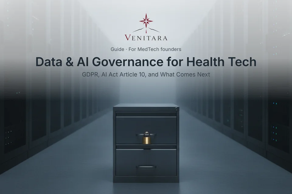 A padlocked filing cabinet in a hazy server room corridor, under the guide title